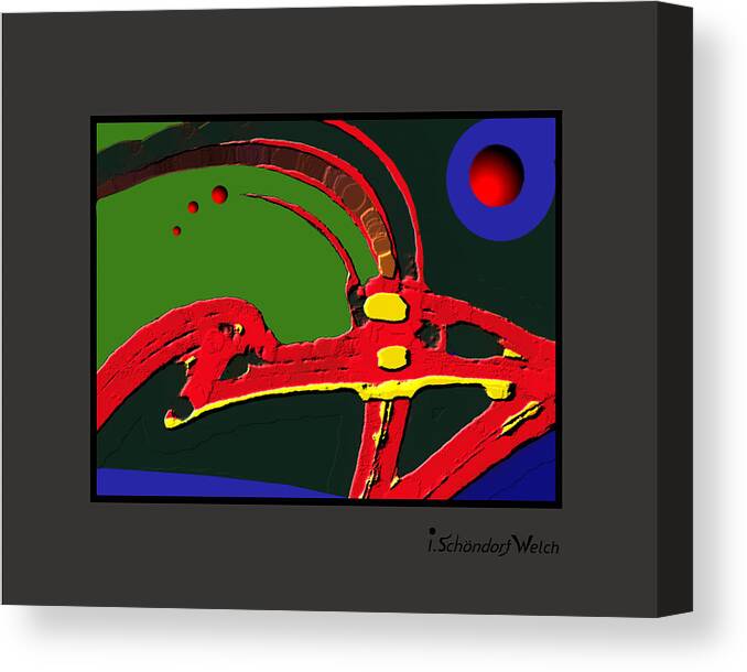 1072 Canvas Print featuring the painting 1072 Abstract Harmony by Irmgard Schoendorf Welch