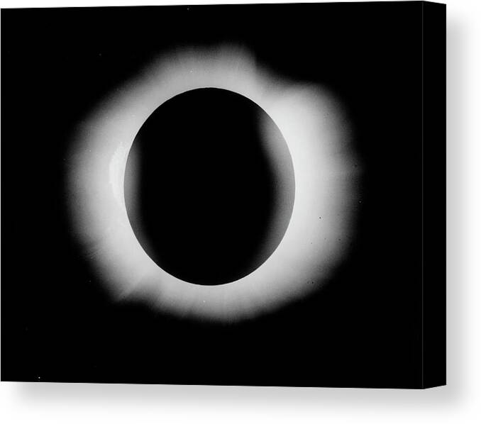 Star Canvas Print featuring the photograph 1919 Solar Eclipse by Royal Astronomical Society/science Photo Library
