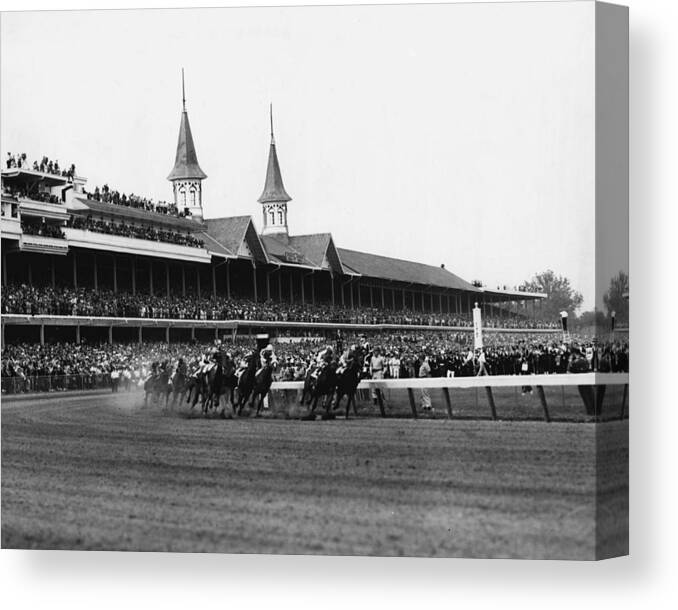 Classic Canvas Print featuring the photograph 1960 Kentucky Derby Horse Racing Vintage by Retro Images Archive
