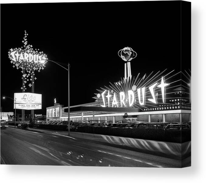 Photography Canvas Print featuring the photograph 1960s Night Scene Of The Stardust by Vintage Images