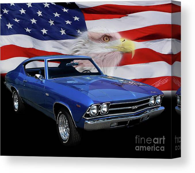 1969 Chevelle Ss Canvas Print featuring the photograph 1969 Chevelle Tribute by Peter Piatt