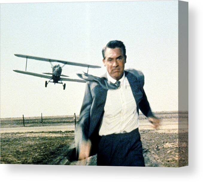 North By Northwest Canvas Print featuring the photograph Cary Grant in North by Northwest #2 by Silver Screen