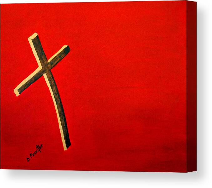 Cross Canvas Print featuring the painting Crossing Over by Donna Proctor
