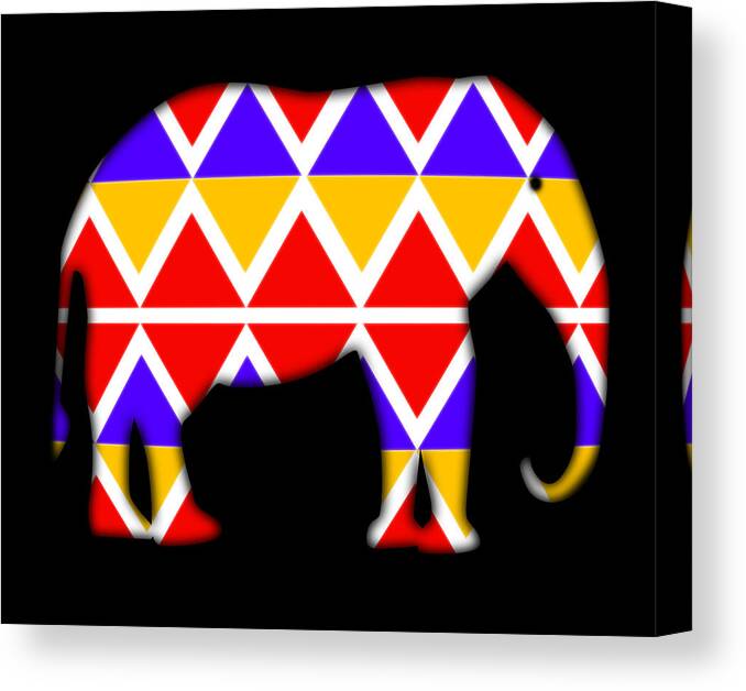 Indian Canvas Print featuring the digital art Indian Elephant #2 by Charles Stuart