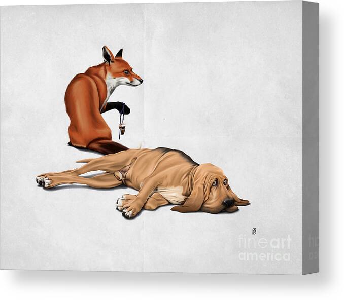 Illustration Canvas Print featuring the drawing Not So Wordless by Rob Snow