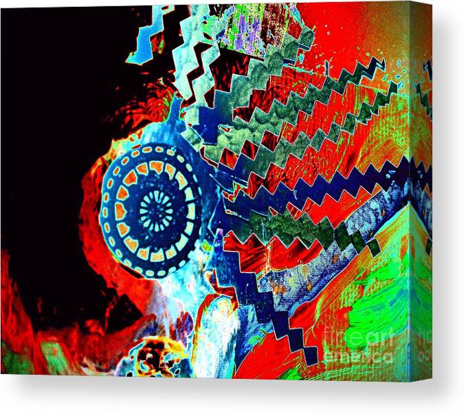 Spinning Canvas Print featuring the mixed media Spinning #2 by Jacqueline McReynolds