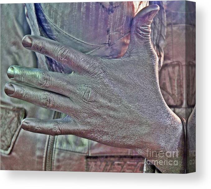 Hand Canvas Print featuring the photograph Tin Man Hand #2 by Lilliana Mendez
