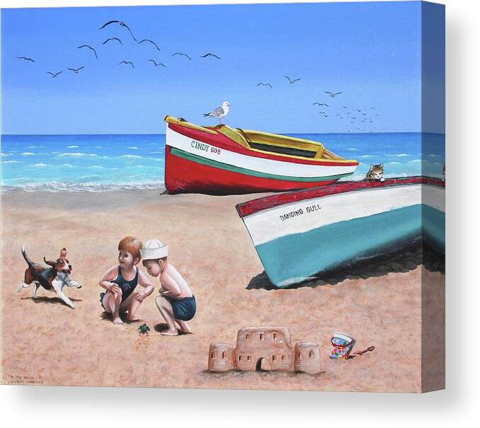 Folk Art Canvas Print featuring the painting To the Rescue by Wilfrido Limvalencia