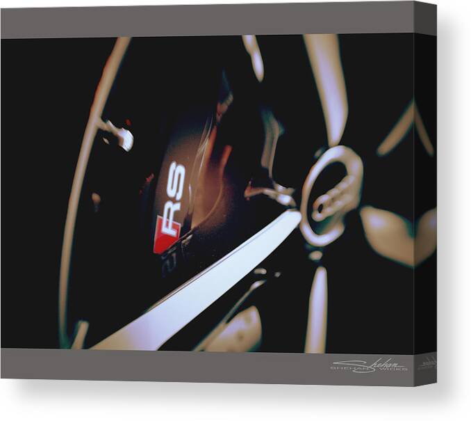 2014 Canvas Print featuring the photograph 2014 Audi RS7 Brake and Wheel by Shehan Wicks