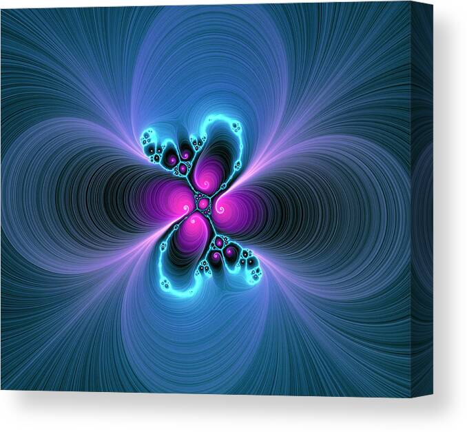 Fractal Image Canvas Print featuring the photograph Computer-generated Julia Fractal #3 by Mehau Kulyk