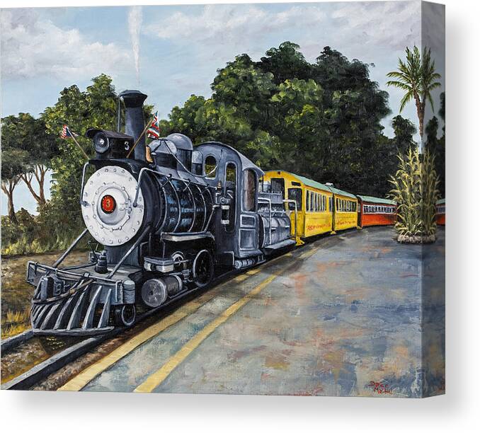 Transportation Canvas Print featuring the painting Sugar Cane Train #2 by Darice Machel McGuire