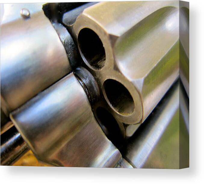 Pistol Canvas Print featuring the photograph 38 Chamber by Alan Metzger