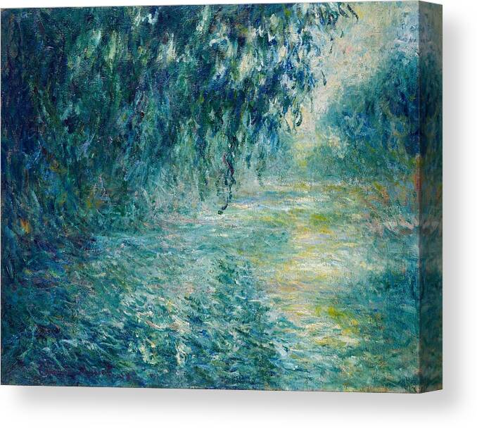 Claude Monet Morning on the Seine Impressionism Painting Art Canvas Print 8x10