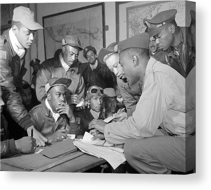 classic Canvas Print featuring the photograph Tuskegee Airmen #4 by Retro Images Archive