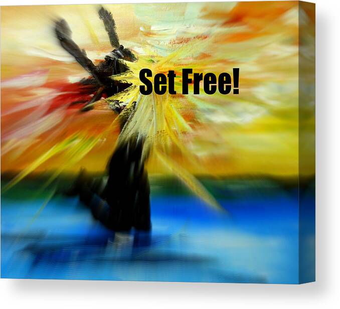 Set Free Freedom Canvas Print featuring the painting Freedom #5 by Amanda Dinan