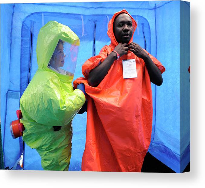Human Canvas Print featuring the photograph Major Emergency Decontamination Training #8 by Public Health England