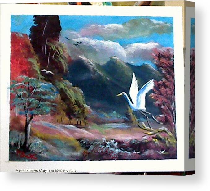 Nature Canvas Print featuring the painting A peace of Nature by M bhatt