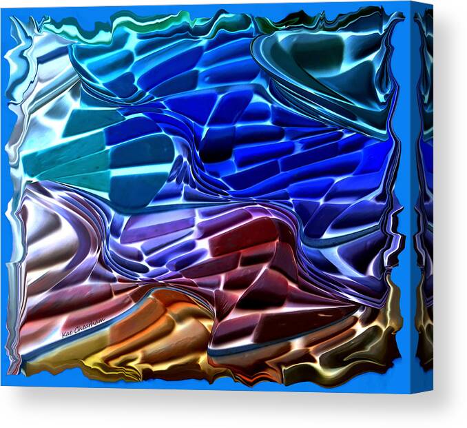 Abstract Canvas Print featuring the digital art Abstract 215 2 by Kae Cheatham