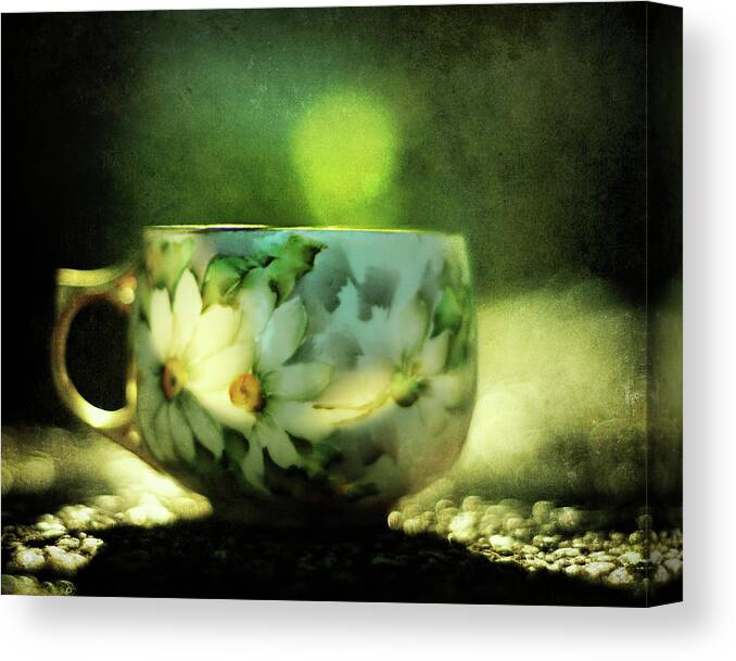 Daisy Canvas Print featuring the photograph Afternoon Tea by Rebecca Sherman