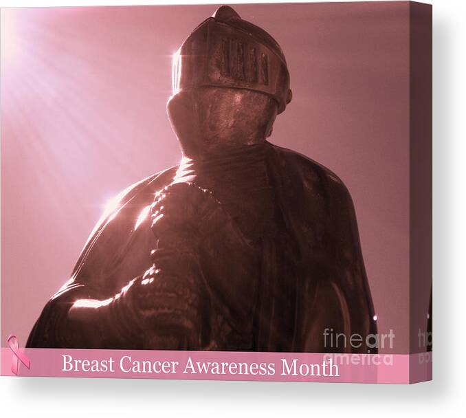 Breast Cancer Awareness Canvas Print featuring the photograph All for One Cause by Kristine Nora