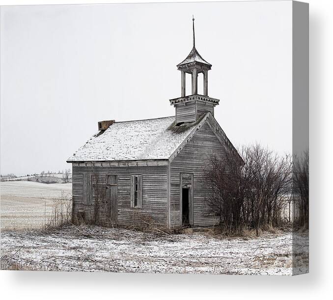 One Room School Canvas Print featuring the photograph Almost a memory by Don Anderson