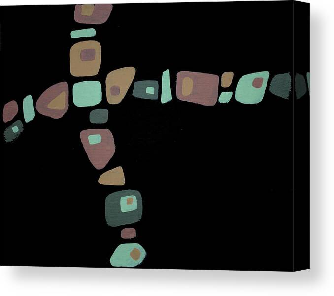 Abstract Canvas Print featuring the painting Amoeba 1 by Glenn Pollard