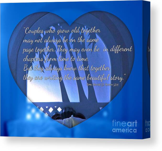 Anniversary Card Two Canvas Print featuring the photograph Anniversary Card Two by John Malone