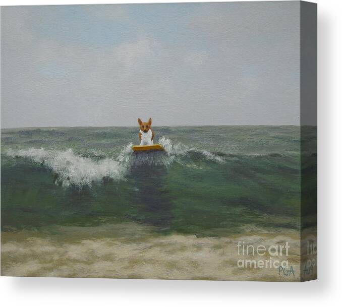 Seascape Canvas Print featuring the painting Arriving from Wales by Phyllis Andrews