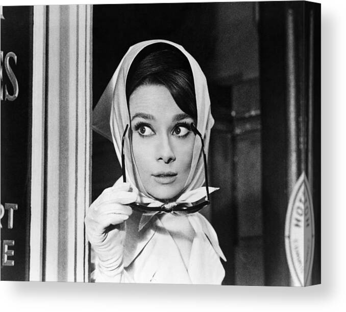 Charade Canvas Print featuring the photograph Audrey Hepburn in Charade by Silver Screen