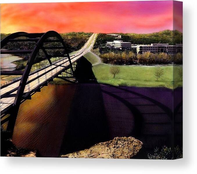 Austin Canvas Print featuring the photograph Austin 360 Bridge by Marilyn Hunt