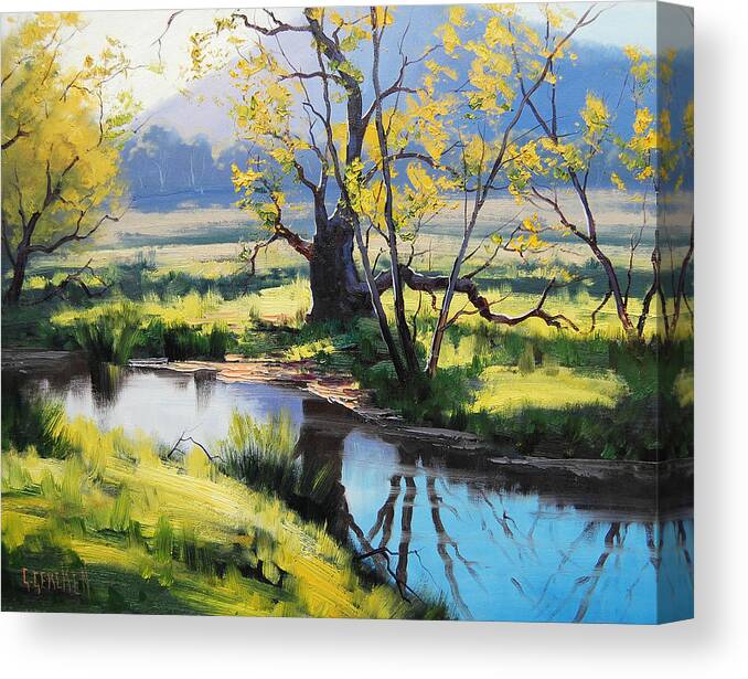 River Canvas Print featuring the painting Australian River Painting by Graham Gercken