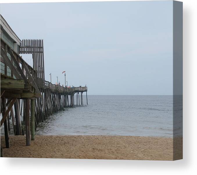 Avalon Pier Canvas Print featuring the photograph Avalon Pier by Cathy Lindsey