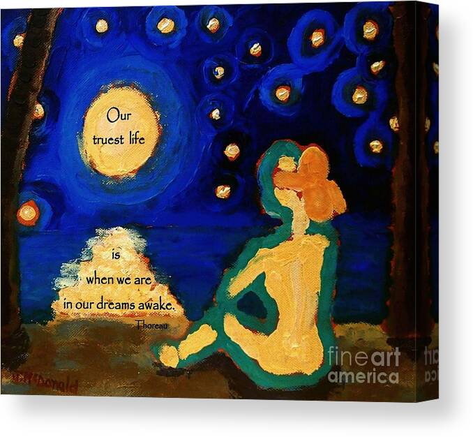 Inspirational Canvas Print featuring the digital art Awake In Our Dreams by Janet McDonald