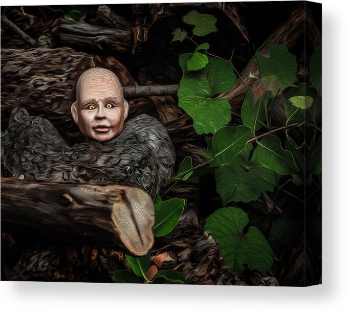 Bizarre Canvas Print featuring the photograph Babe in the Woods by Jim Painter