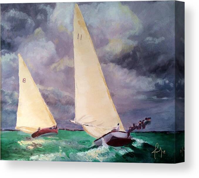 Boat Paintings Canvas Print featuring the painting Bahamas I by Josef Kelly