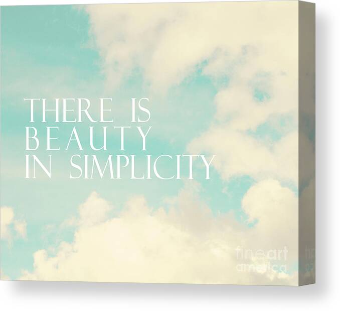 Clouds Canvas Print featuring the photograph Beauty In Simplicity by Sylvia Cook