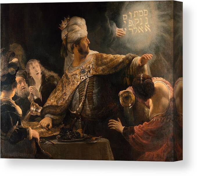 A0 Belshazzar's Feast Painting by Rembrandt 1635 Large Poster Wall Art Print