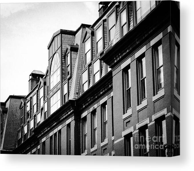 Black And White Canvas Print featuring the photograph Black and white Boston by Deena Withycombe