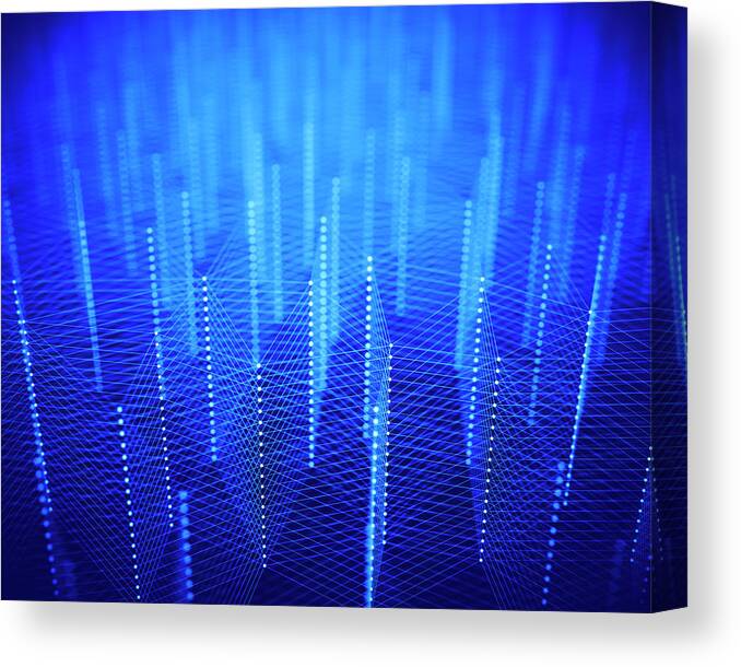 Nobody Canvas Print featuring the photograph Blue Connections by Ktsdesign/science Photo Library