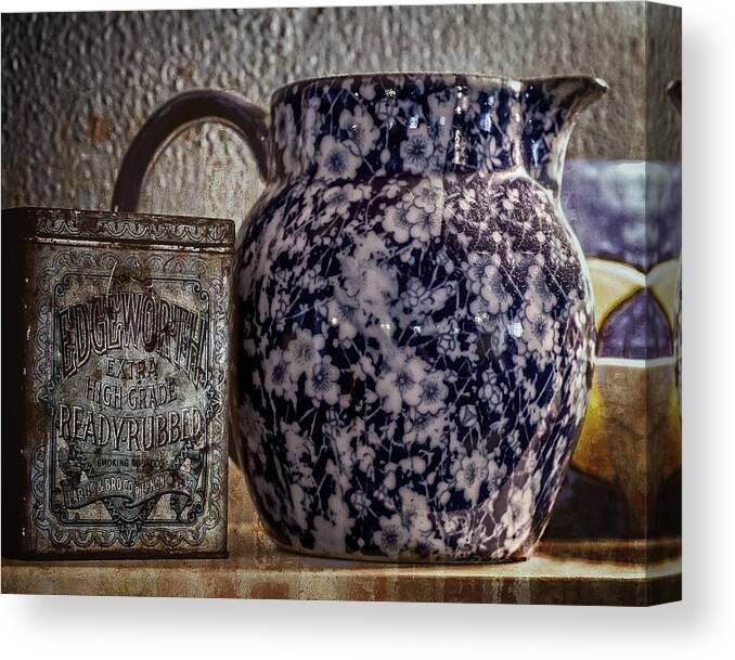 Still Life Canvas Print featuring the photograph Blue Pitcher by Chandler McGrew