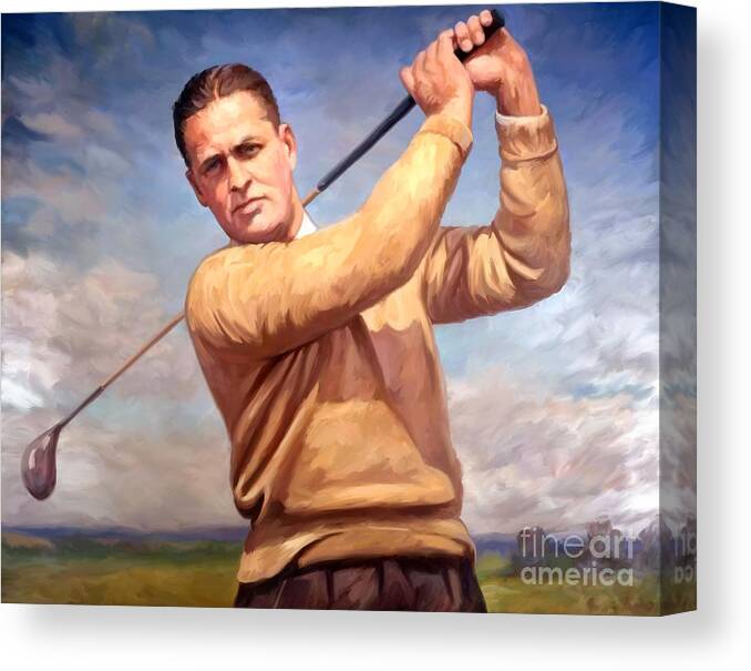 Bobby-jones Canvas Print featuring the painting bobby Jones by Tim Gilliland