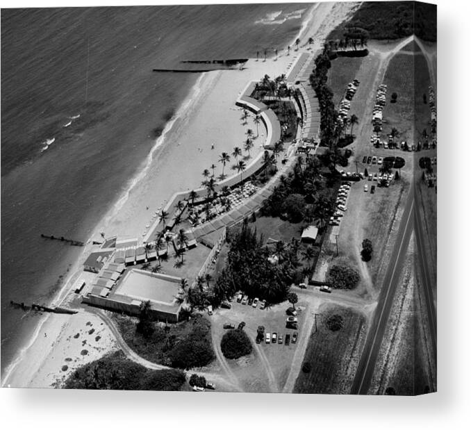 Rare Canvas Print featuring the photograph Boca Raton Cabana Club by Retro Images Archive
