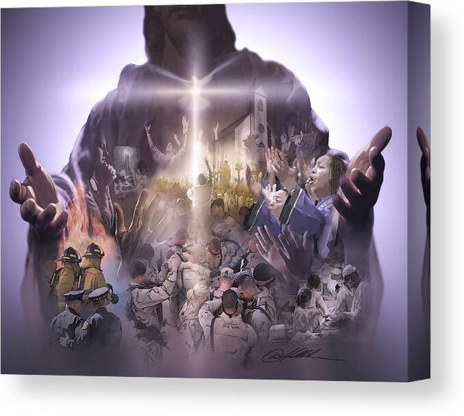 Christian Canvas Print featuring the painting Body of Christ by Danny Hahlbohm
