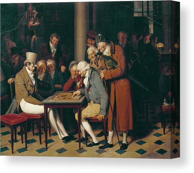 Horizontal Canvas Print featuring the photograph Boilly, Louis Leopold 1761-1845. Game by Everett