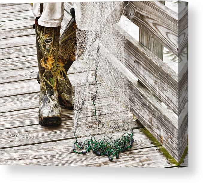 Fishing Canvas Print featuring the photograph Boots by Randi Kuhne