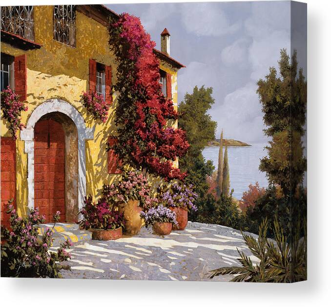 Bouganville Canvas Print featuring the painting Bouganville by Guido Borelli