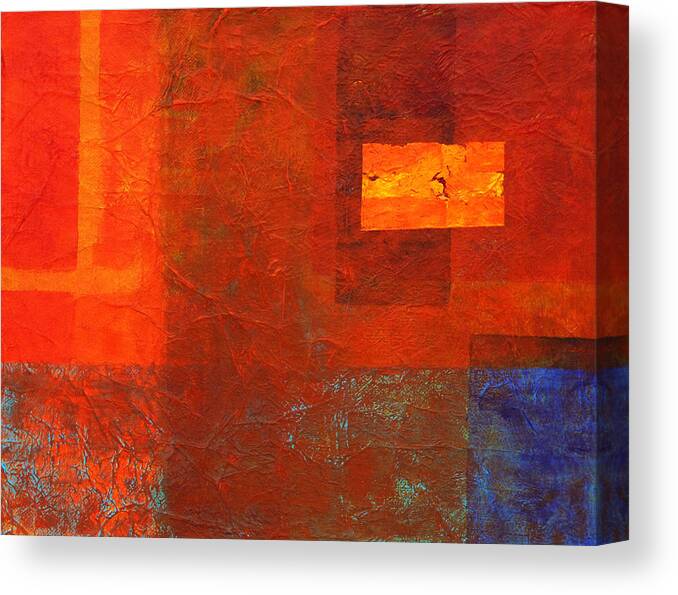 Abstract Canvas Print featuring the painting Boxed by Nancy Merkle