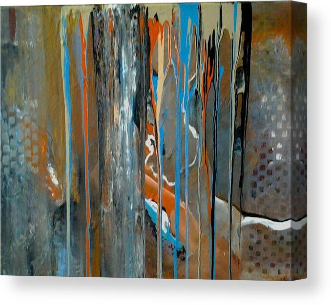 Textured Art Canvas Print featuring the painting Breakthrough by Kelly M Turner