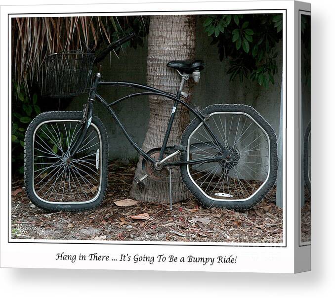Bicycle Canvas Print featuring the photograph Bumpy Ride by Mariarosa Rockefeller