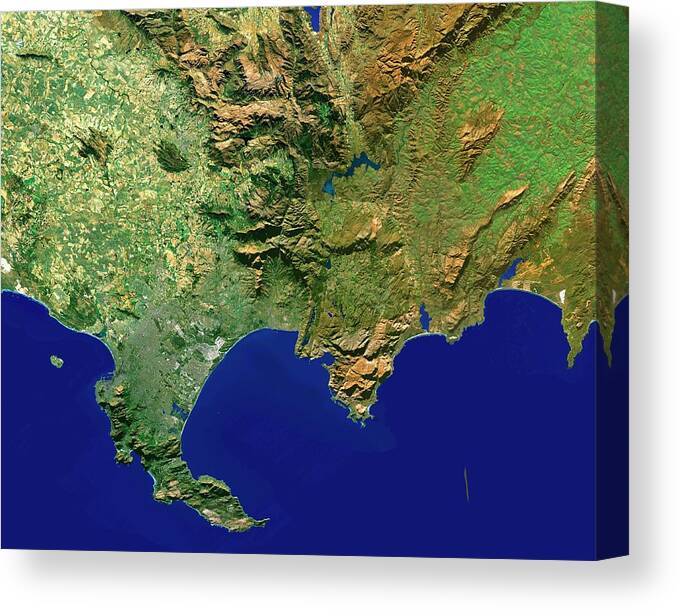 Cape Town Canvas Print featuring the photograph Cape Town Region by Worldsat International/science Photo Library